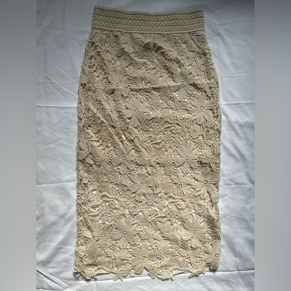 Embroidered knee length Skirt